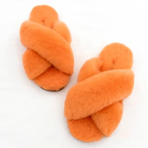 Professional Designer Fur Slippers Home Slippers Shoes Sheepskin