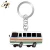 Import Promotional custom  silver enamel metal school bus keychain from China