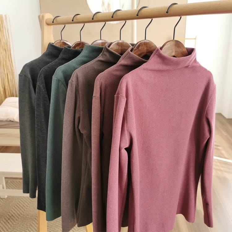 Promotional sweater turtleneck cationic base shirt womens autumn new knitted slim long sleeve base shirt