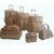 Import pu leather brown crocodile Suitcase Rolling Luggage Tote Bag Set from China