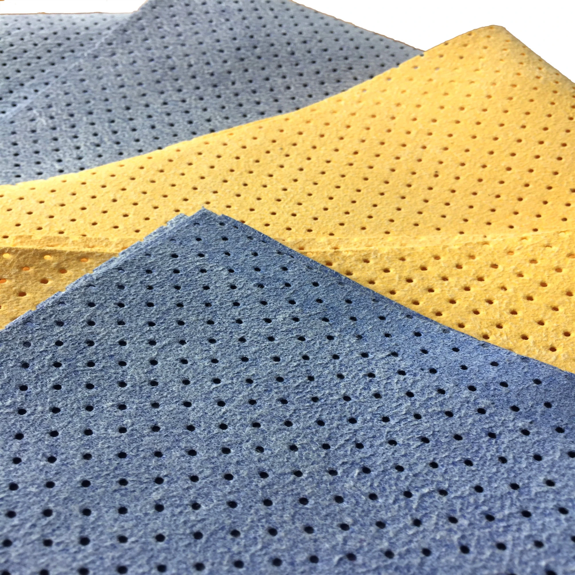 PU perforated microfiber chamois car/ glass cleaning cloth factory directly sell