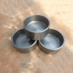Pure tungsten crucible Tungsten cup / metals melting pot