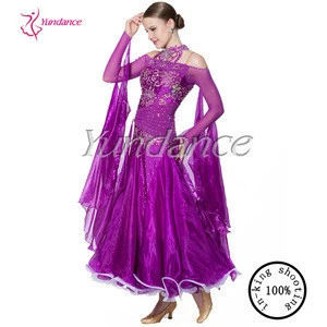 Purple Contemporary Stage Ballroom Dance Wear B-10336