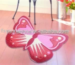 Pvc Anti-slip Mat Lovely Fashion for Home Butterfly Shaped Bathroom Waterproof All-season 65*50cm Modern
