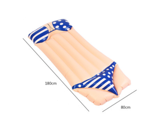 Buy Pvc Inflatable Float Row Bikini Inflatable Air Mat Blue Red ...