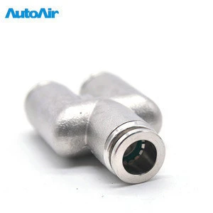 PY8 PY Y Type Three Way Stainless Steel Pneumatic Fitting Pneumatic Spare Parts