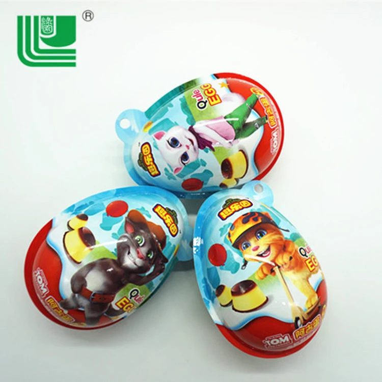 Quality attractive cartoon pudding egg with toy inside