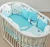 Import Quiet bear special bumper pad 100% cotton Knitted 7pcs baby bedding set from China