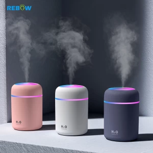 Rebow Ready To Ship Cool Mist Cute H2O Aroma Diffuser Portable Ultrasonic Led Air Humidifier