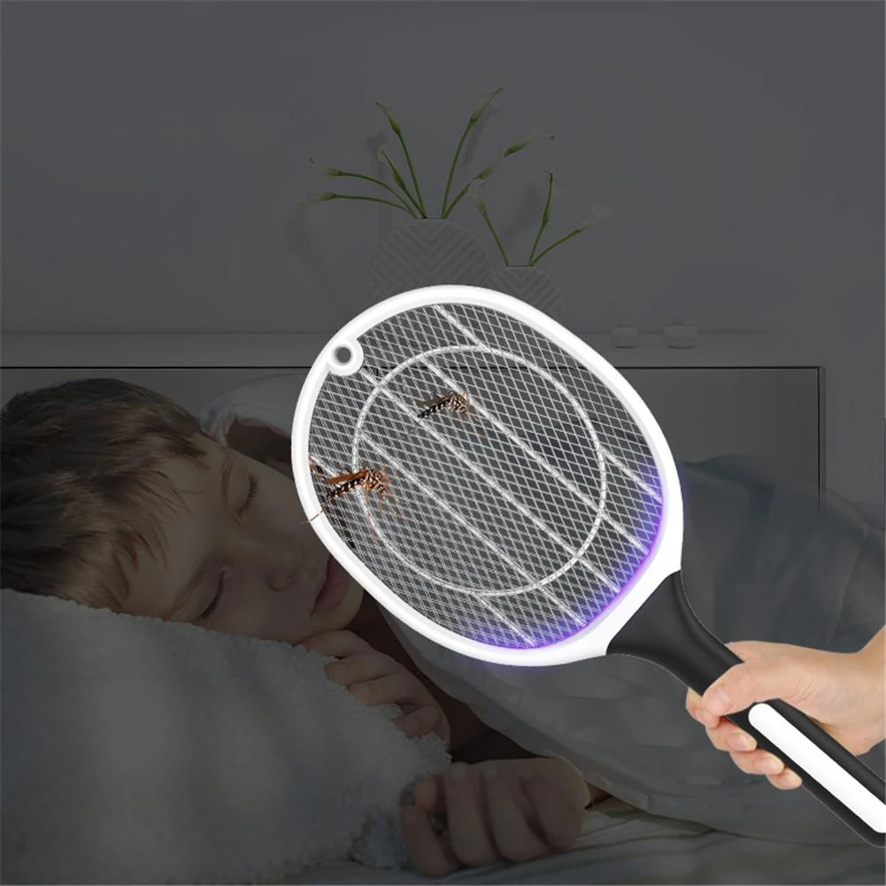 Rechargeable Electric Mosquito Killer Bug Zapper Fly Swatter Best Mosquito Racket