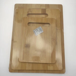 Rectangle 3 Pieces Kitchen Bamboo Chopping Board Set With Handles Butcher Blocks Chopping Block Set Organic Cheese Board