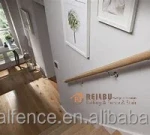Reilbu  stairs used handrail with brackets  stainless steel kits wooden hand rail