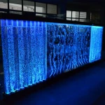 restaurant room divider acrylic wall led light water bubble screen room divider