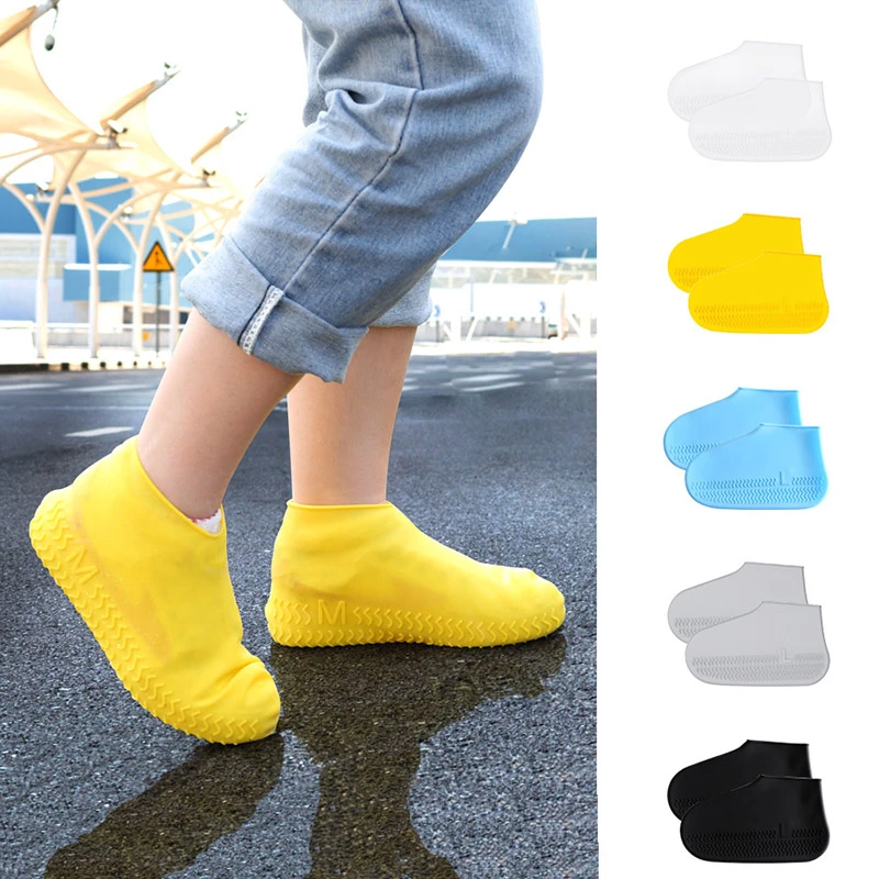 Reusable Silicone Shoe Covers Unisex Waterproof Case Non-slip Overshoes Protector Outdoor Rain Boot Indoor Dustproof Foot Cover