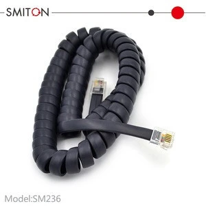 rj12 6p6c curly cords for telephone
