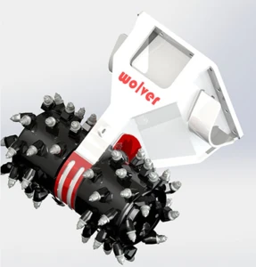 Rock and Concrete Grinder hydraulic rotary drum cutter for excavator