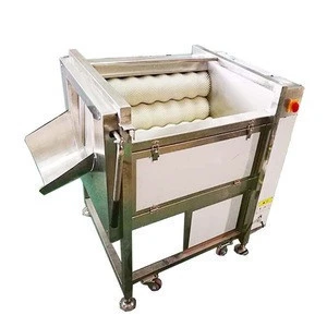 roller brush type Konjac taro potato washing peeling machine/vegetable washer