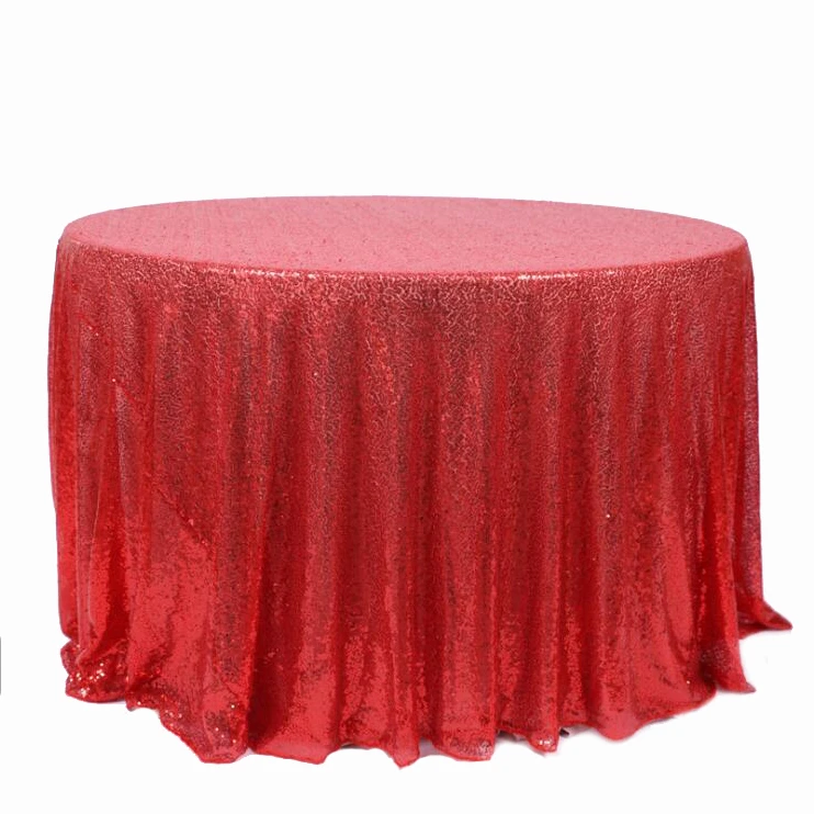 Rose Gold Sequin Tablecloth Glitter Round Embroidered Sequin Tablecloth For Wedding Party