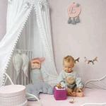 Round Mosquito Net Bed Canopy Curtains Baby Playpen Cot Crib Mosquito Net