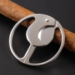 Round Stainless Steel Cigar Cutter Scissors Double Edge Cutter Accessories