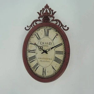 Rustic French metal wall antique style clock