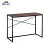 Rustic Iron and Wood Narrow Console Table for Living Room