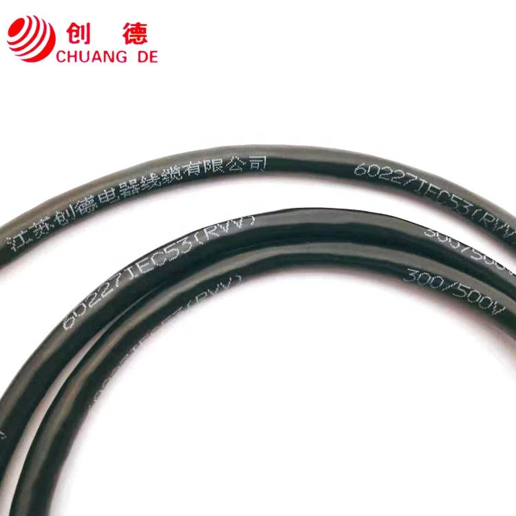RVV 300/300V light copper core PVC insulated flexible wire OEM pvc and cable copper wire electric power extension cords