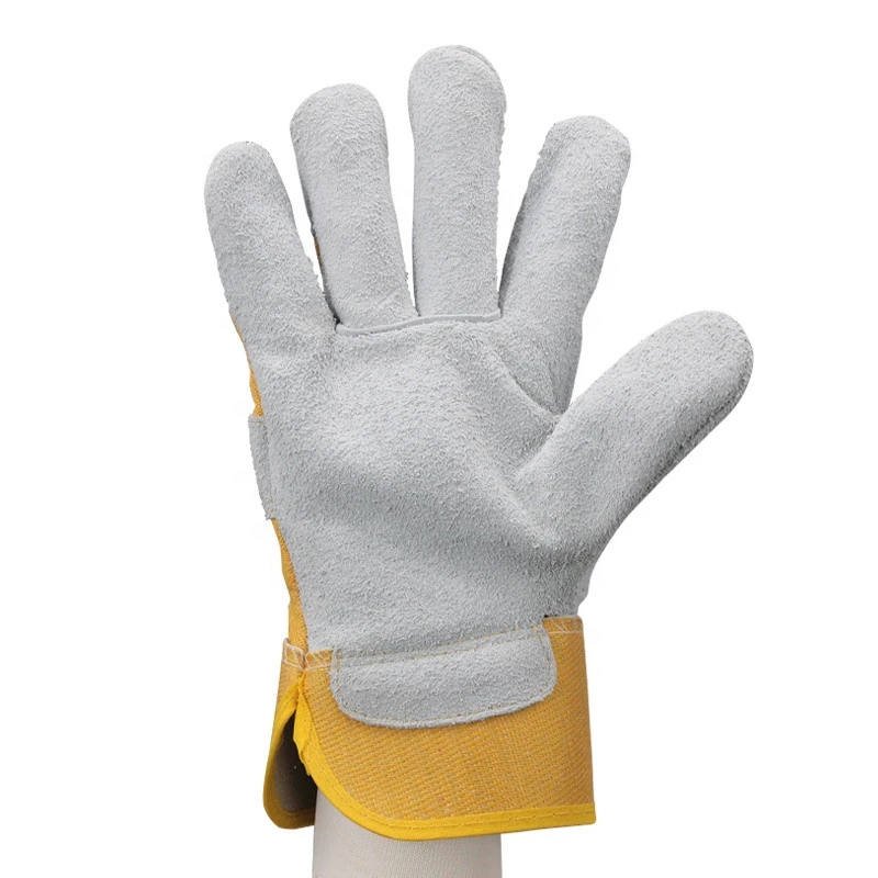 safety leather gloves construction  mittens cow split leather safety hand Work gloves