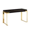 Sassuolo High quality hotel desk table bedroom stainless steel legs dressing table leather beauty dresser vanity table