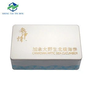 Sea cucumber tonic dry keep fresh rectangular box existing mould tinplate box