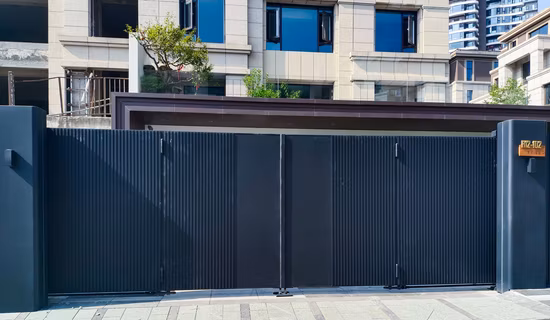 Secure Metal Single Double Swing Gate Aluminum Alloy Privacy Exterior Door Garden Motorized Sliding Folding Gate