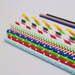 SGS  Disposable Black Coffee Stir Long  Stocked Individual Wrapped Rice Drinking Straw in Bar Accessories