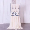 SH008D very nice color good quality wedding decoration 6 sash a piece ivory chiffon chiavari chair cover