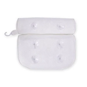 Shinnwa ergonomic spa  headrest 3d mesh suction cups bath tub spa bath pillow