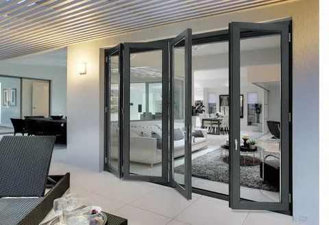 Shopping Mall Foldable Insulated Glass Door