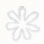 Silver Plated Large Hollow Open Flower Charms Pendants for Necklace Jewelry Making
