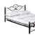 Import Simple furniture bedroom single double size metal black steel bed designs from China