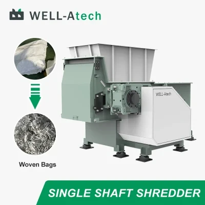 Single Shaft Shredding Machine Plastic Pipes Waste Film Lumps PVC/PE Shredder