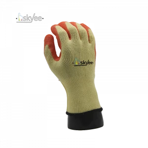 SKYEE latex  rubber dip coated gloves crinkle