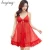 Import Sling V-neck Lace babydoll transparent adults see through nightgown mature women sexy nightgowns from China
