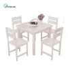 Small Apartment Dinning Table Set 6 Chairs Family Square Dinner Table Set