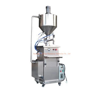 Small business manual honey syrup caramel hot bottling filling machine with heating hopper