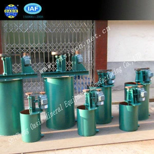 small laboratory slurry conditioning drum and agitating and leaching tanks