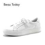 Sneakers Cow Leather Women White Handmade Custom Casual Flat Derby Shoes 29008