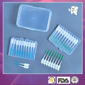 Soft tip silicone rubber interdental brushes