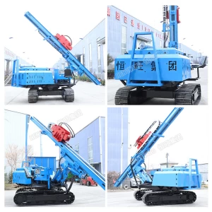 Solar post ramming piling machine for solar power plant project