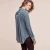 Import Solid Blue Women Blouse Single Breasted Tops Pocket Casual Slim Sexy Velvet Shirts Collar Long Sleeve Turn-down Clothing Woman from China