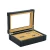 Import Sonny Glass Top Luxury Exquisite Black PU Leather Fancy Ring Cufflink Display Box from China