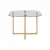 Import Space Saving Dining Room Furniture  Clear Tempered Glass Top Metal Tube Wooden Color Dining Table and PU chair 1+4 Dining Set from China