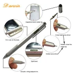 Spirit level ruler screwdriver tool pen top touch and scale multifunction metal tool pen stylus ballpoint pen